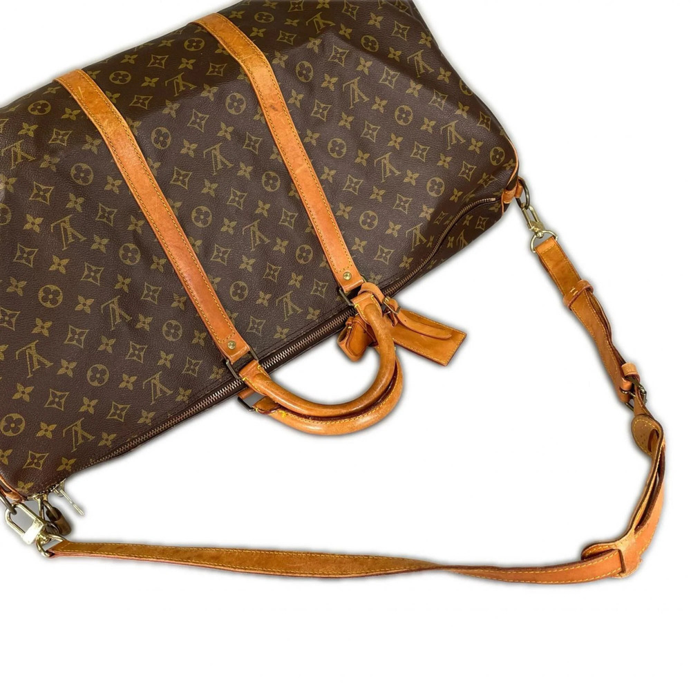 LOUIS VUITTON Brown Monogram Canvas Keepall 60 Boston Bag - Picture 4 of 15